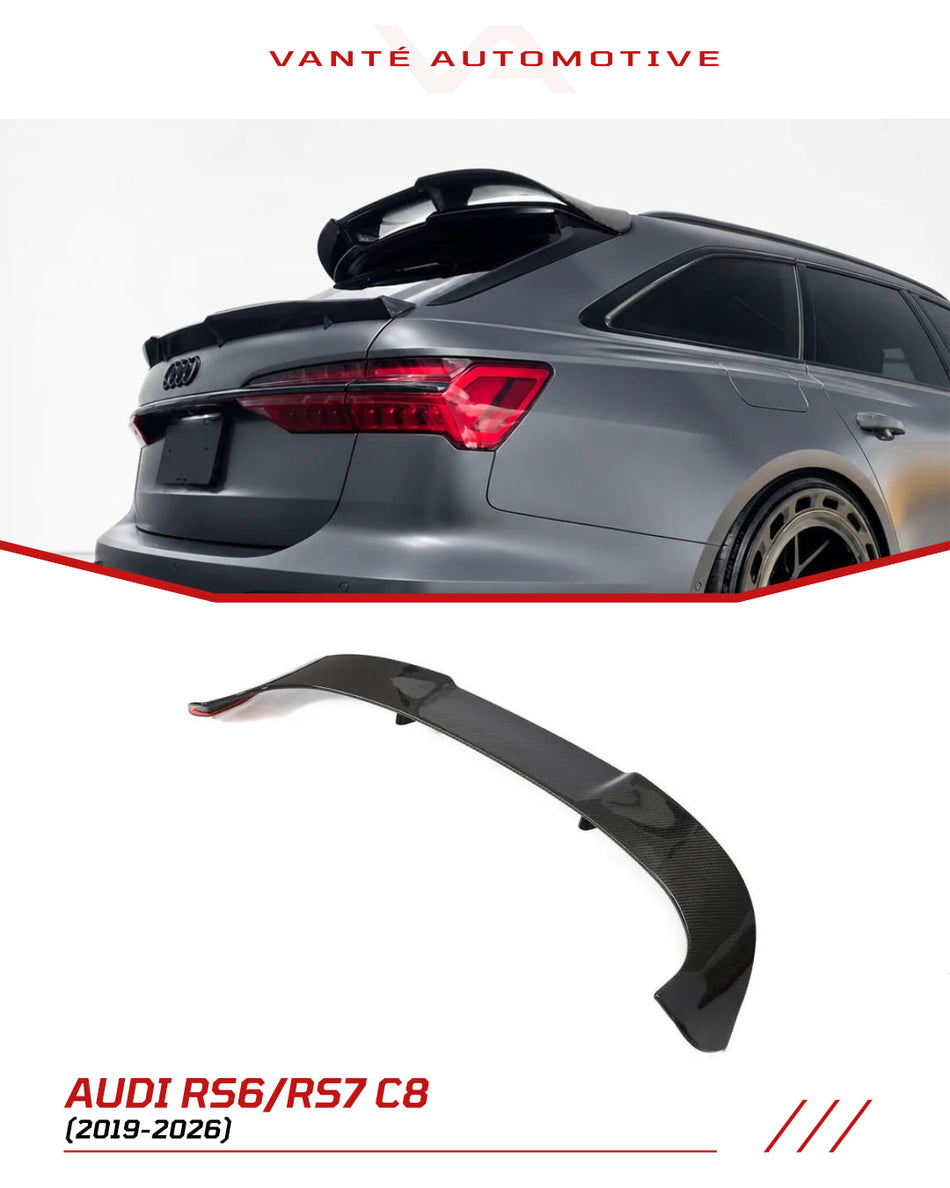 Audi RS6 C8 Carbon Fiber Roof Spoiler Wing V2