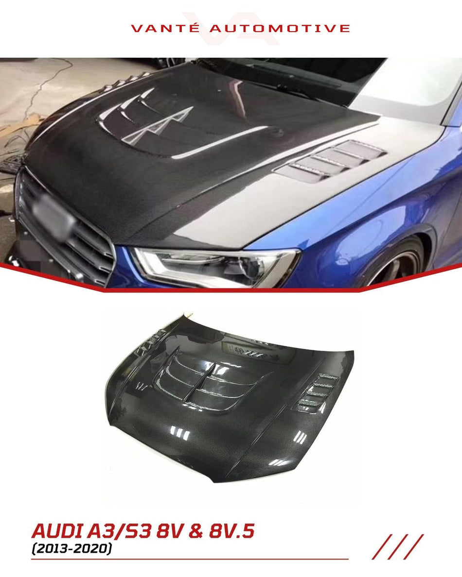 Audi A3/S3 8V Carbon Fiber Hood Bonnet