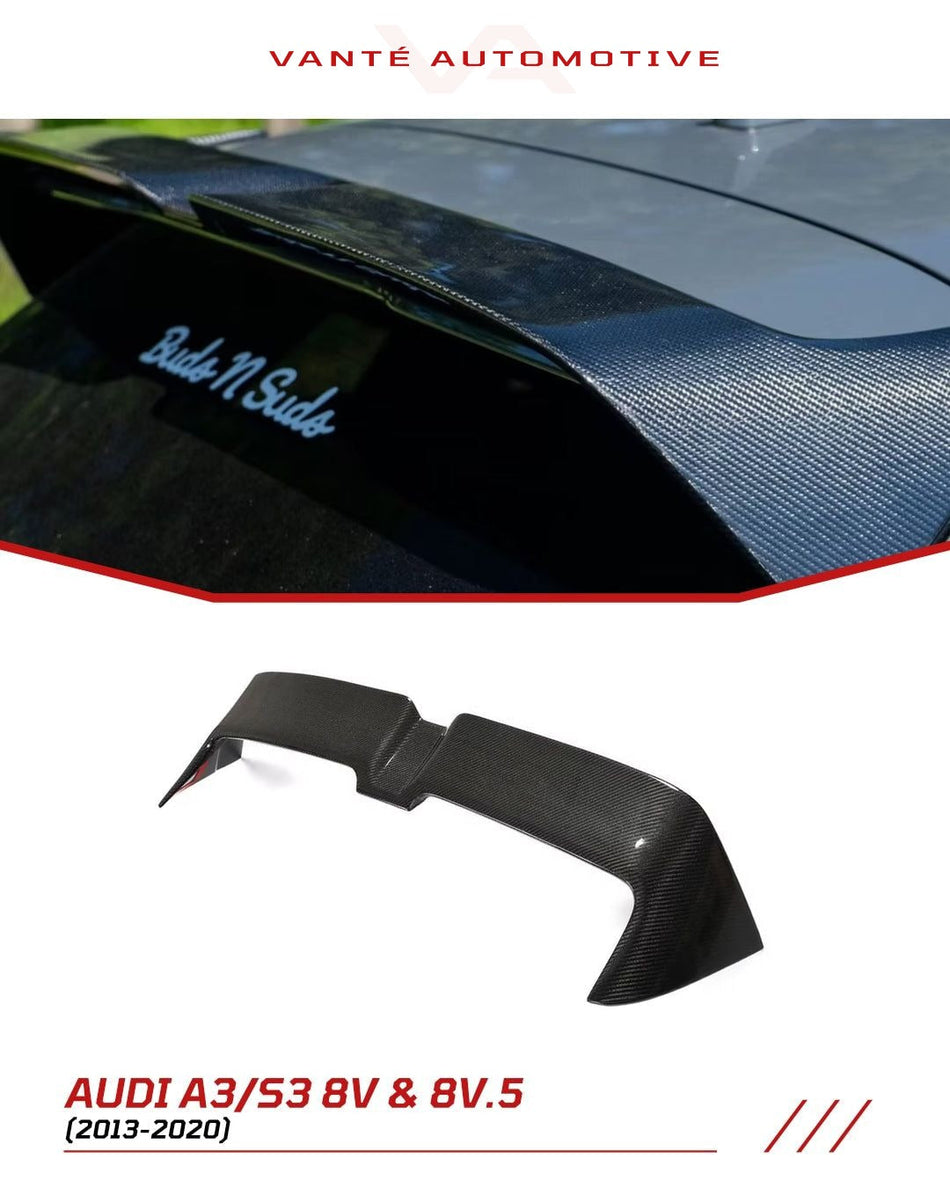 Audi A3/S3 8V & 8V.5 Sportback Carbon Fiber Rear Wing Spoiler
