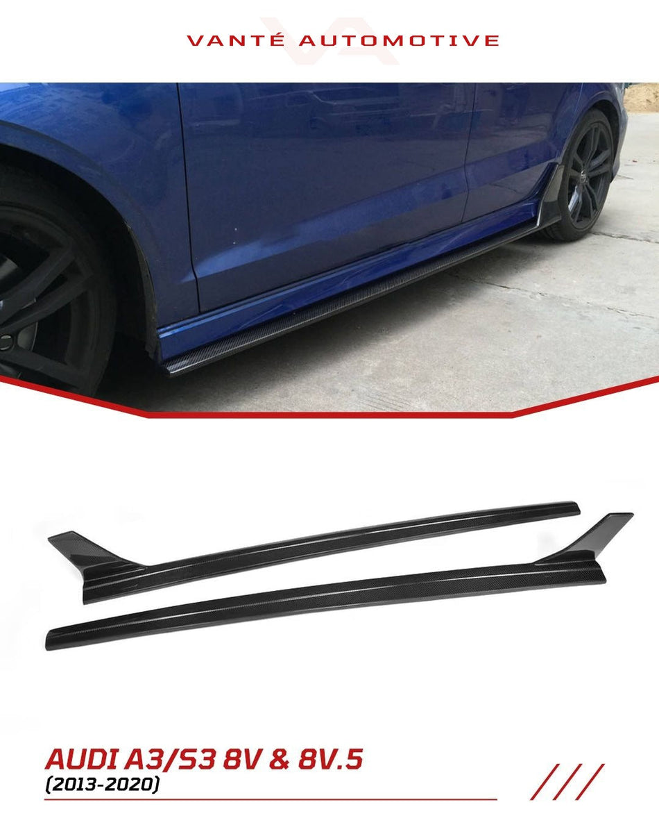 Audi A3/S3 8V Carbon Fiber Side Skirts V3