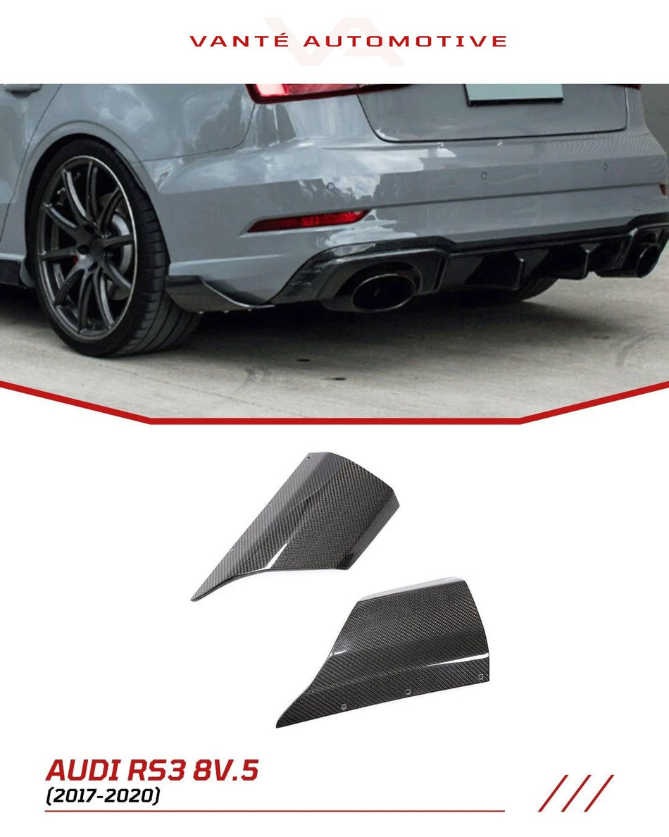 Audi RS3 8V.5 Carbon Fiber Rear Bumper Splitter Blades
