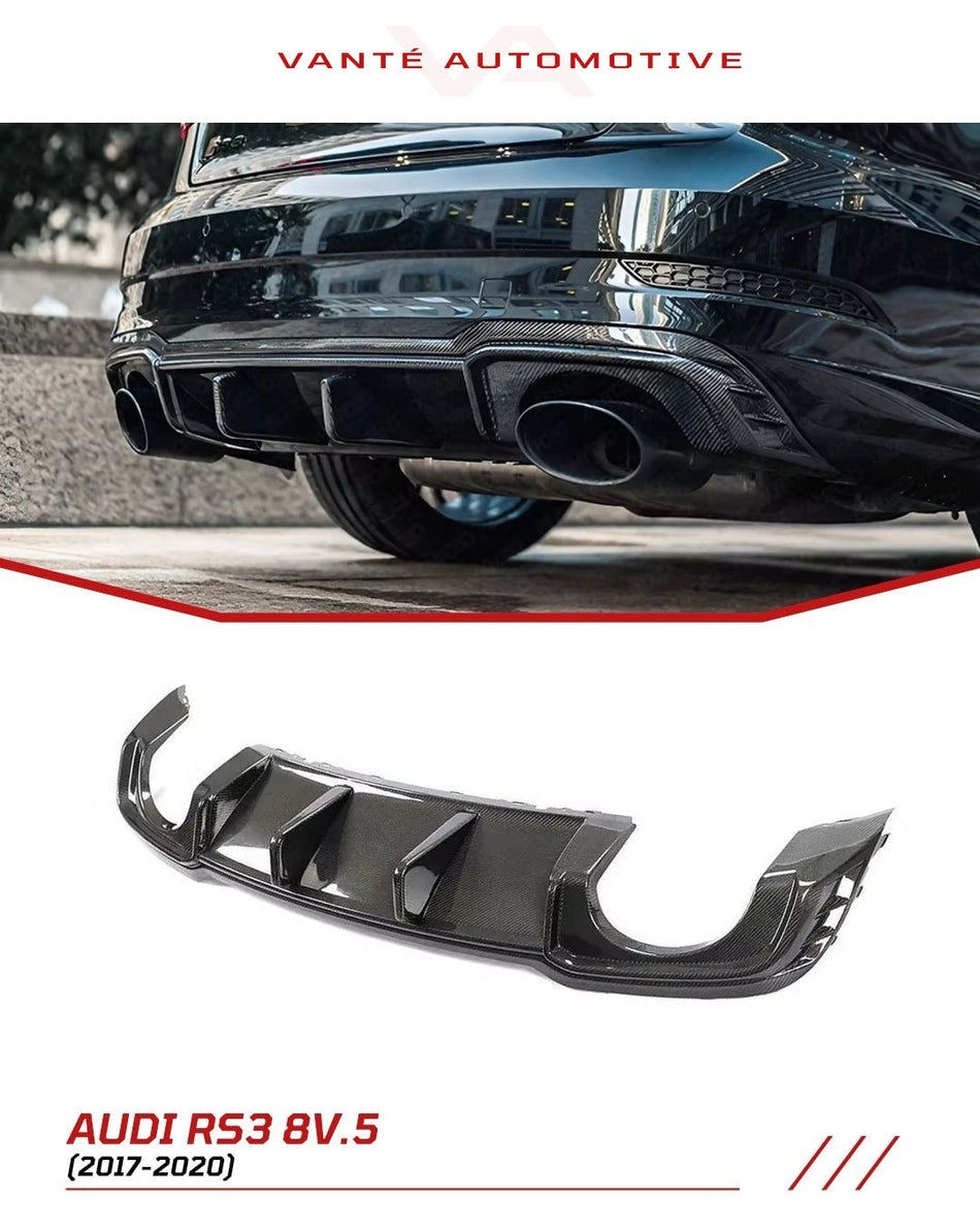 Audi RS3 8V.5 Carbon Fiber Rear Diffuser V2