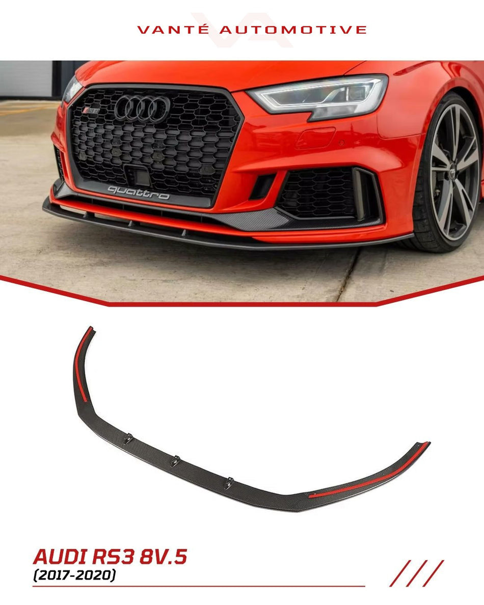Audi RS3 8V.5 Carbon Fiber Front Bumper Splitter Lip V2