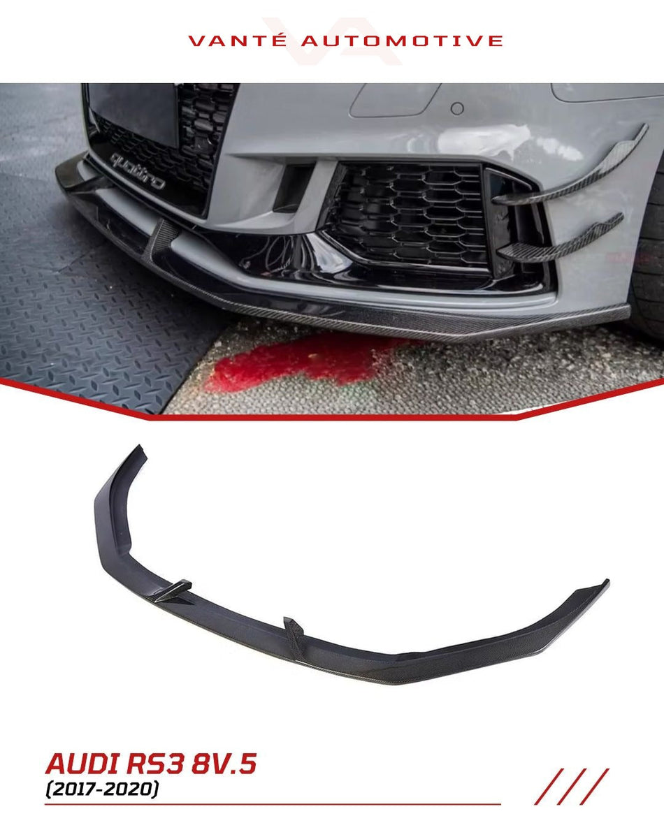 Audi RS3 8V.5 Carbon Fiber Front Bumper Splitter Lip V1