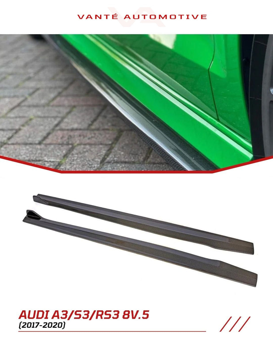 Audi A3/S3/RS3 8V.5 Carbon Fiber Side Skirts V2