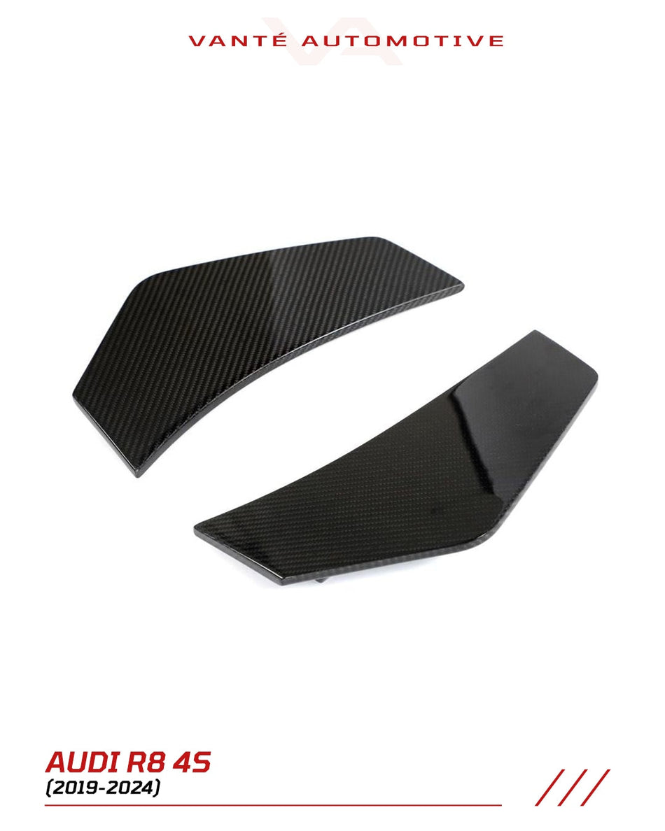 Audi R8 4S FL Carbon Fiber Rear Bumper Blades Fins