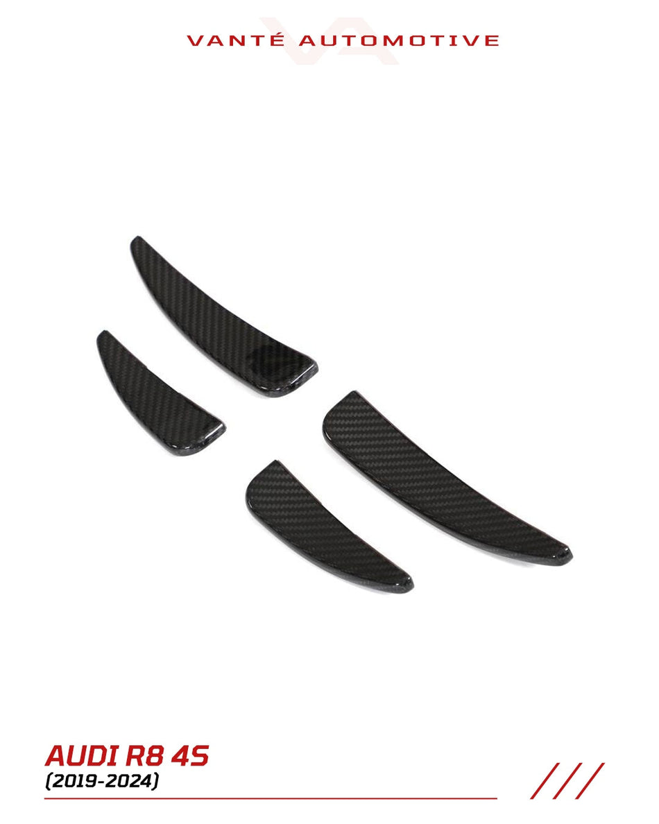 Audi R8 4S FL Carbon Fiber Front Bumper Canards