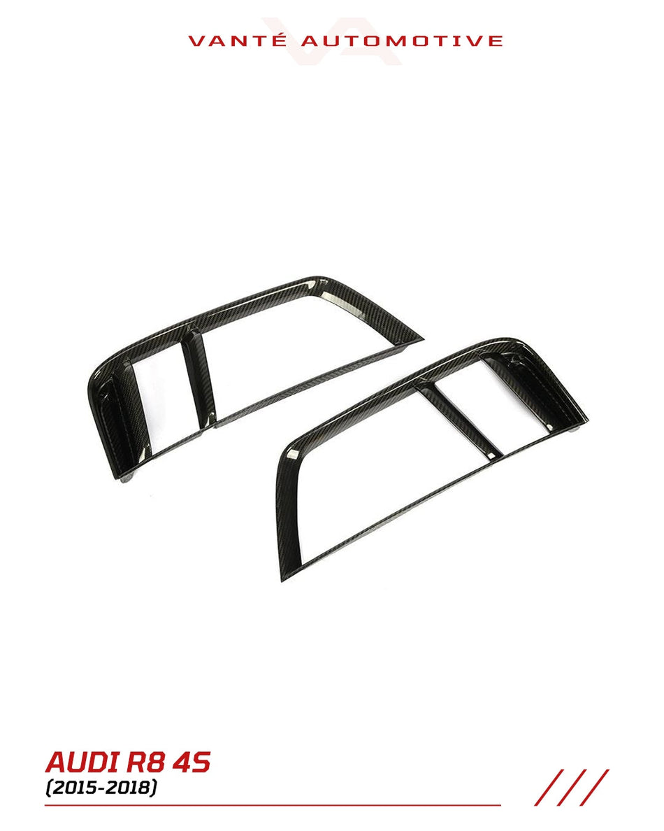 Audi R8 4S Carbon Fiber Rear Bumper Vent Covers