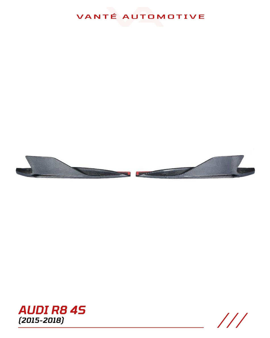 Audi R8 4S Carbon Fiber Side Bumper Fins Blades