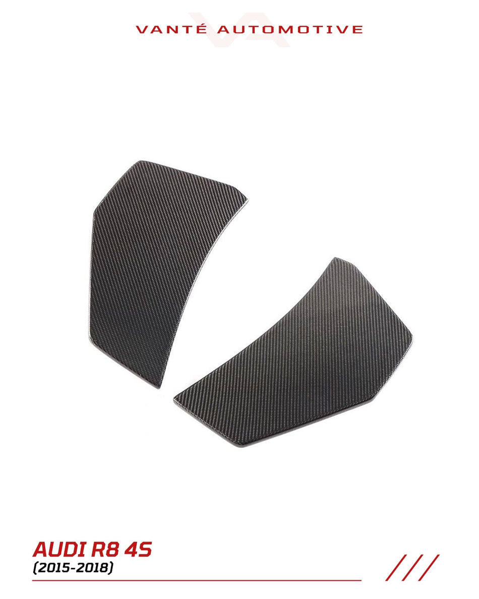 Audi R8 4S Carbon Fiber Rear Bumper Blades Fins