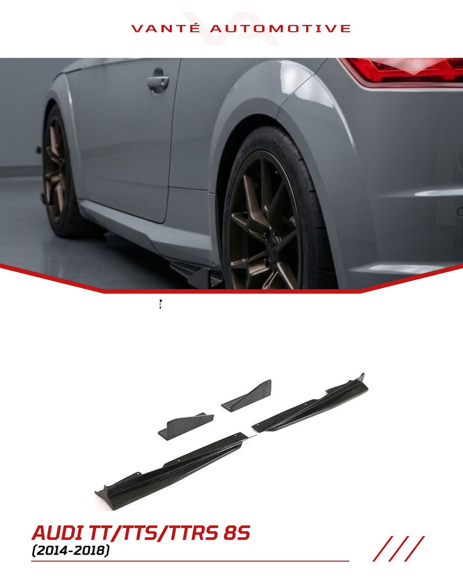 Audi TT/TTS/TTRS 8S Carbon Fiber Side Skirts Lip