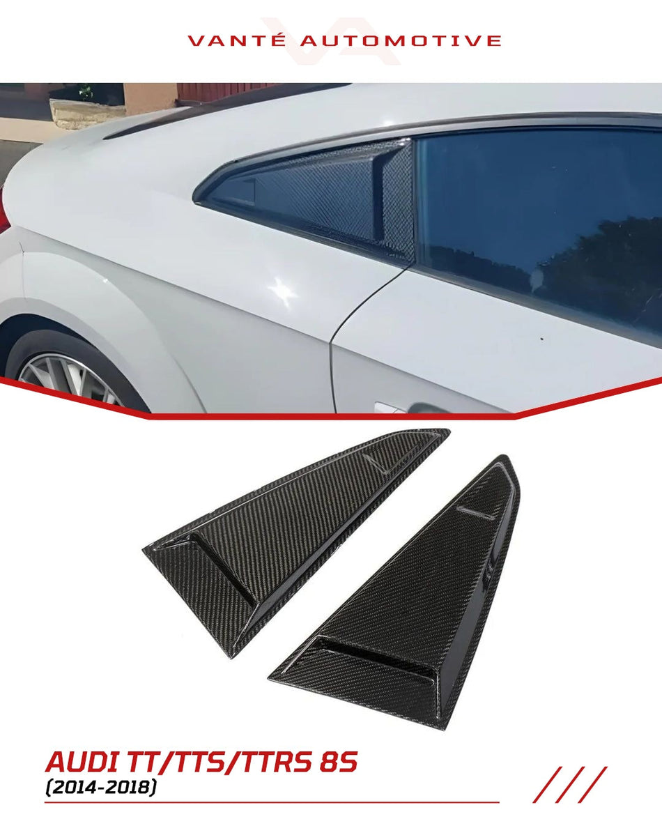 Audi TT/TTS/TTRS 8S Carbon Fiber Rear QTR glass Window Scoops