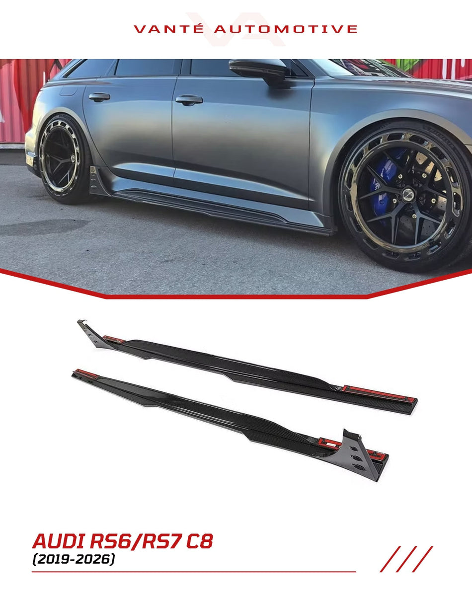 Audi RS6/RS7 C8 Carbon Fiber Side Skirts Lip