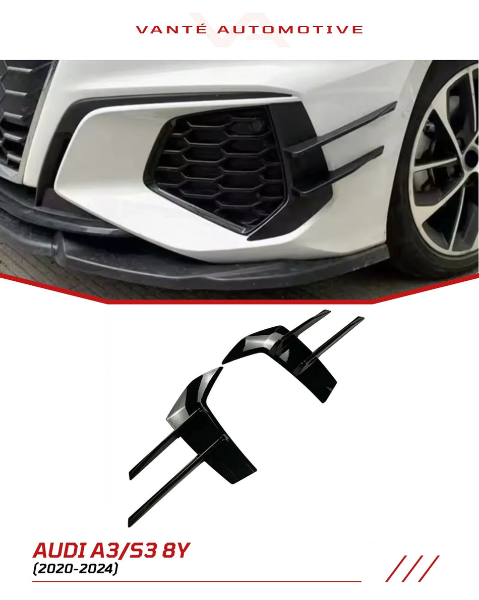 Audi A3 S-Line/S3 8Y Front Bumper Canards/Winglets