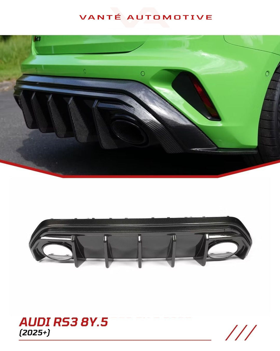 Audi RS3 8Y.5 Facelift Carbon Fibre Rear Diffuser