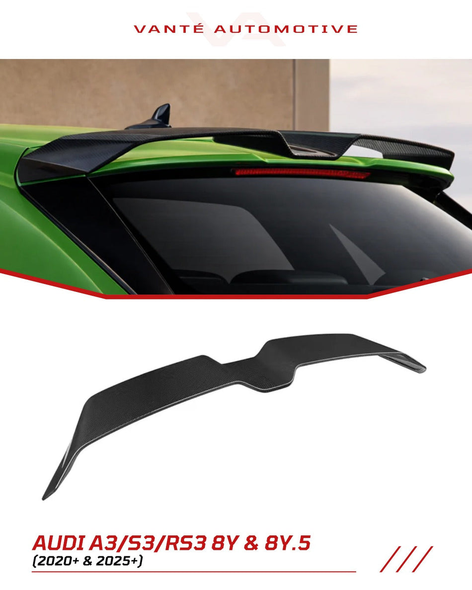 Audi A3/S3/RS3 8Y Carbon Fiber Rear Spoiler Wing OEM