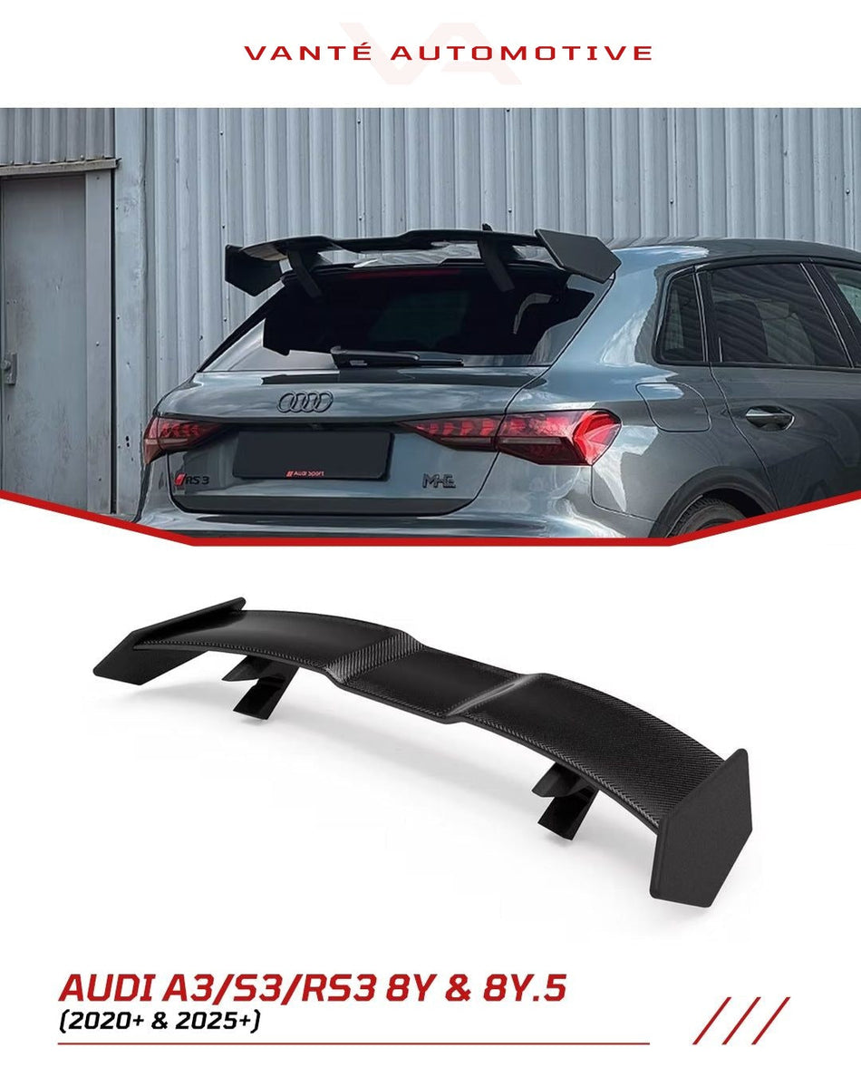Audi A3/S3/RS3 8Y Rear Wing Spoiler Carbon Fibre