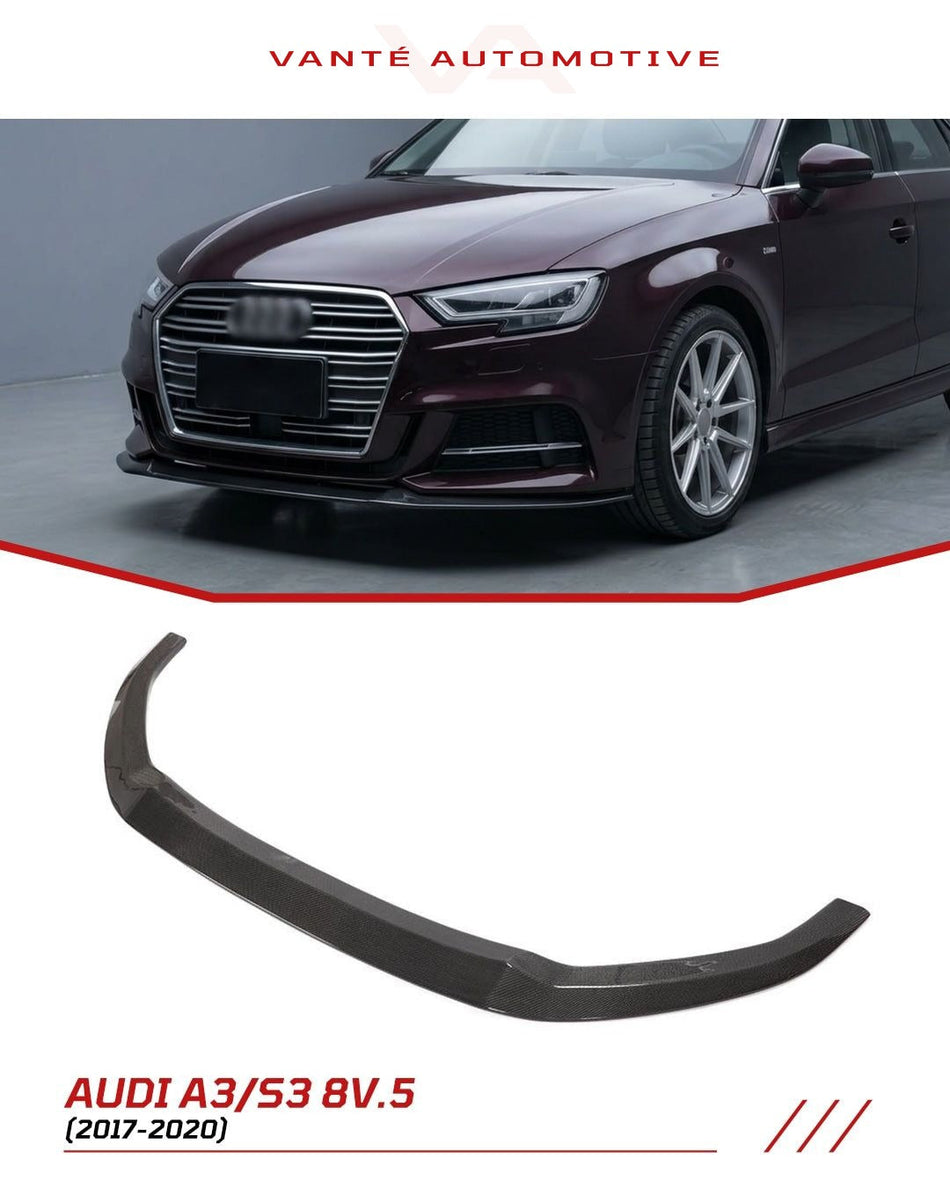 Audi A3 S-Line/S3 Sedan 8V.5 Carbon Fiber Front Splitter Lip