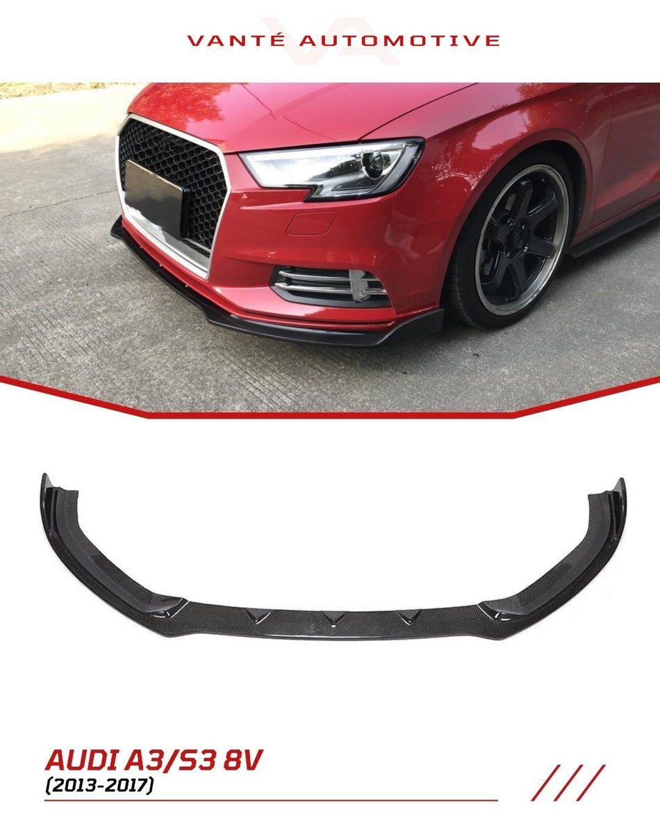 Audi A3 Sedan 8V.5 Carbon Fiber Front Splitter Lip