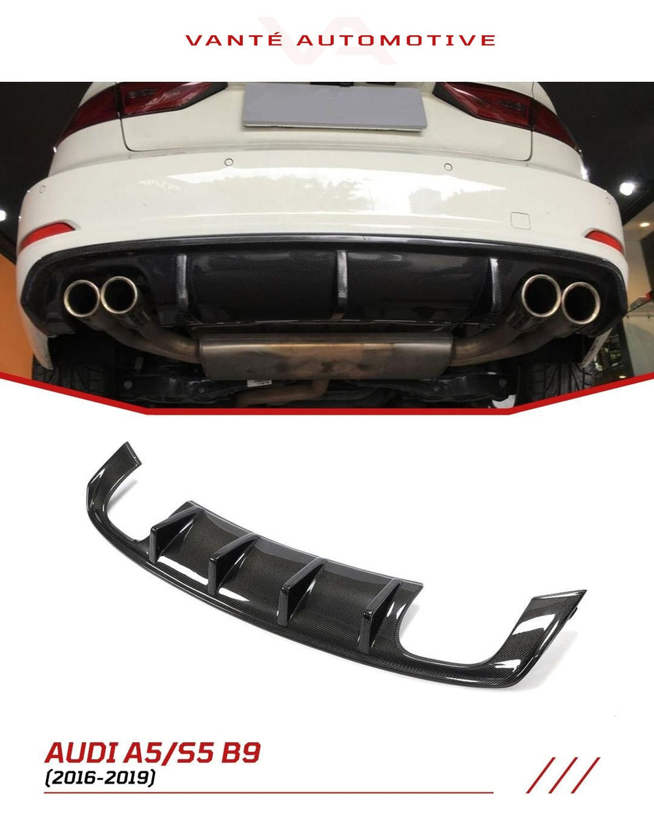 Audi A3 Sedan 8V Carbon Fiber Rear Diffuser
