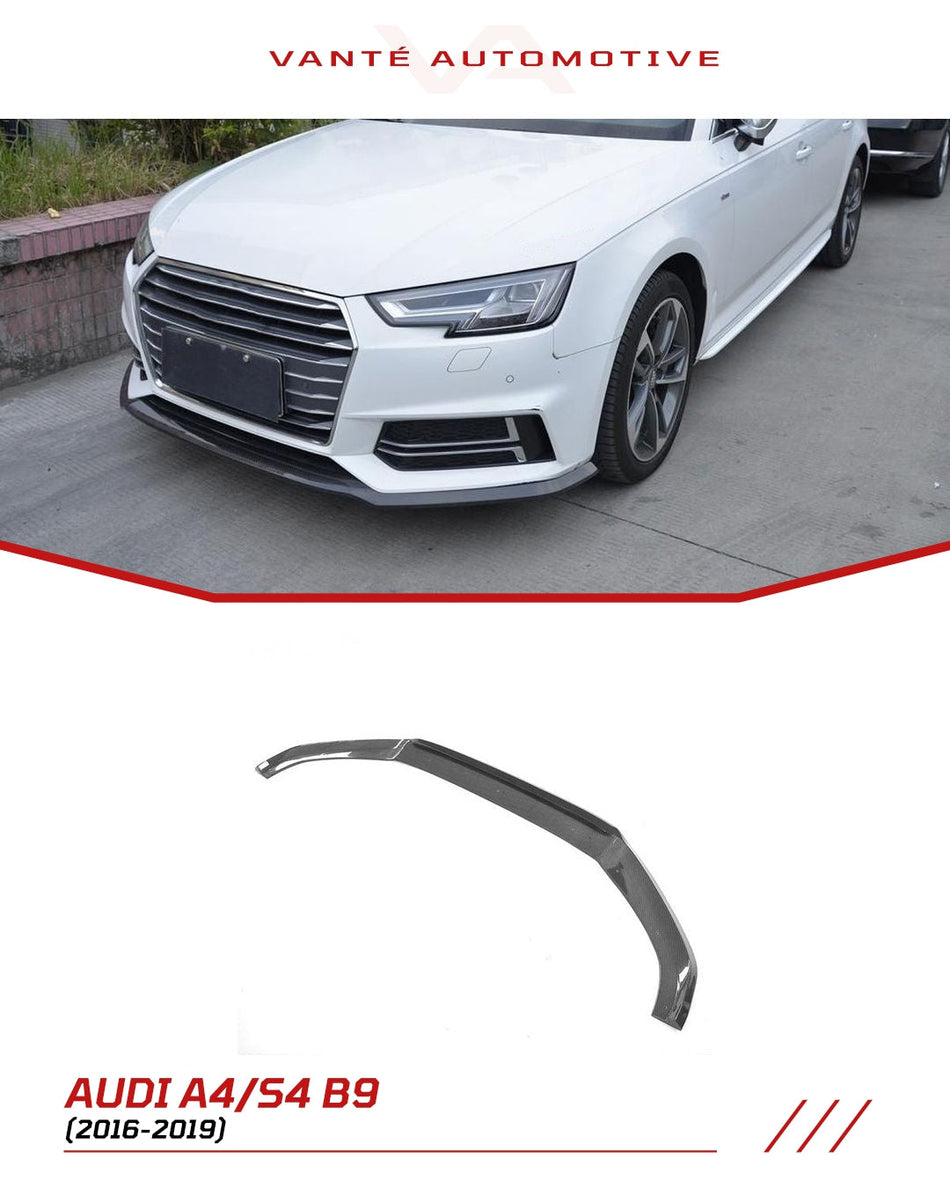 Audi A4 S-Line / S4 B9 Carbon Fibre Front Bumper Lip Splitter