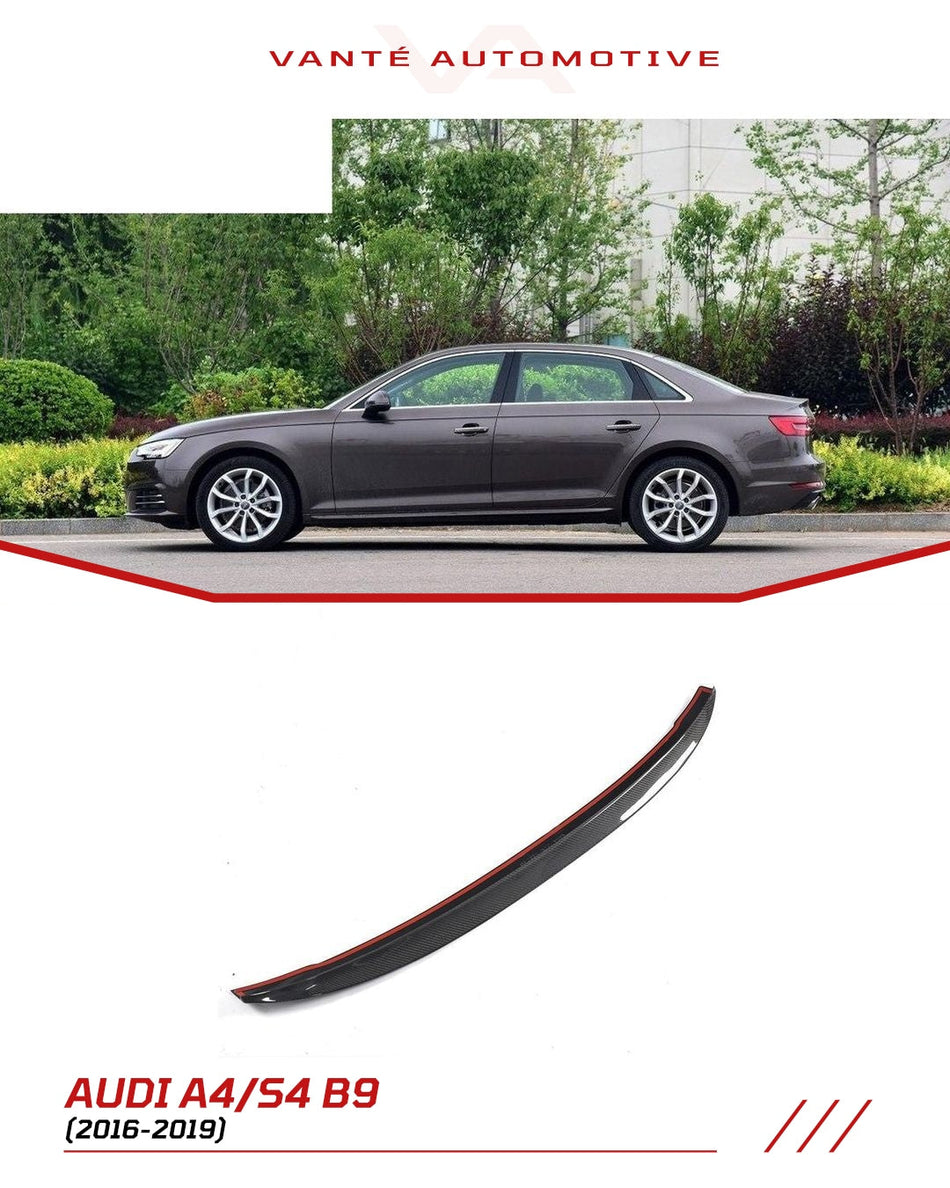 Audi A4 S4 B9 Carbon Fibre Boot Spoiler