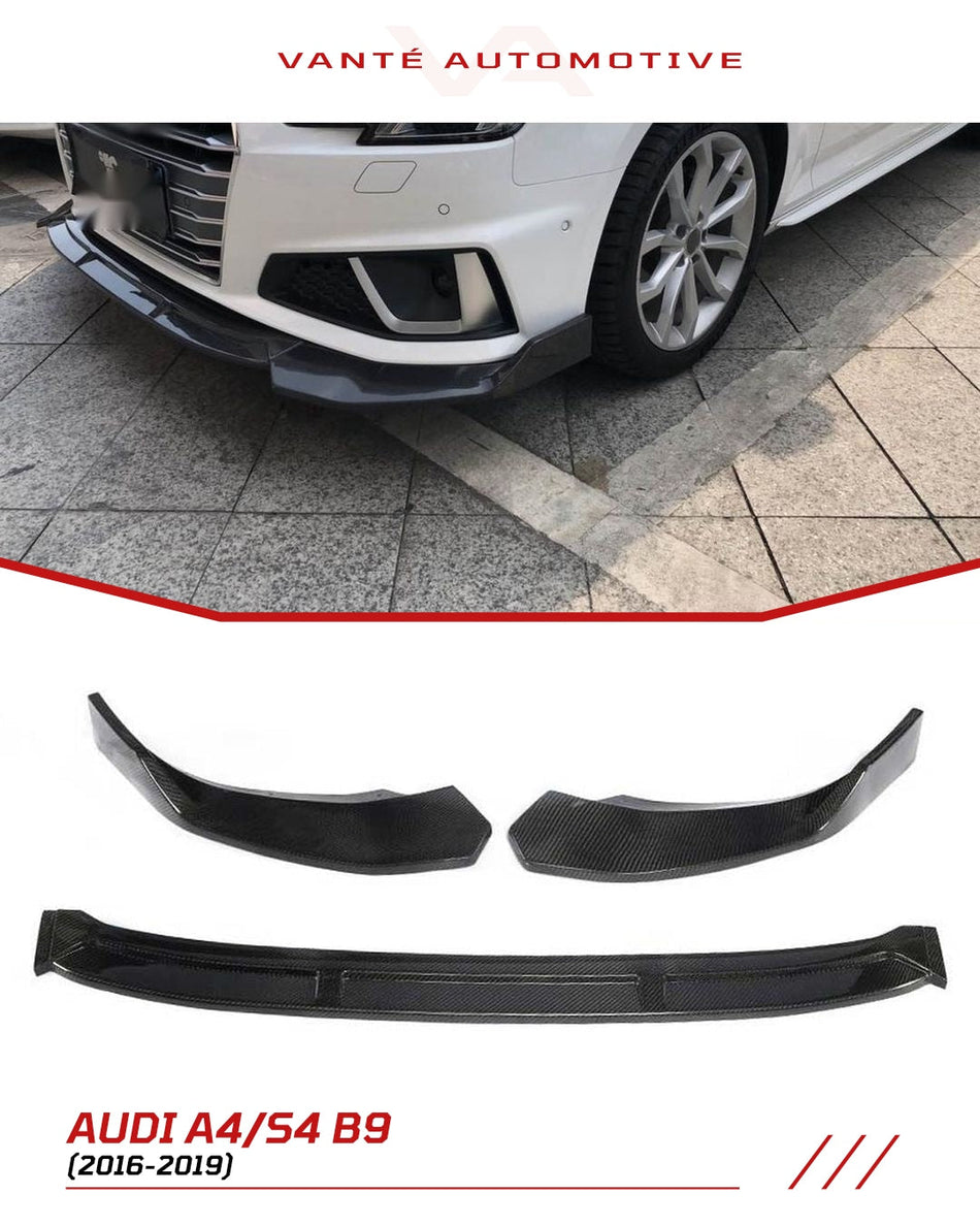 Audi A4 S-Line/S4 B9 Carbon Fibre Front Splitter Lip B Style