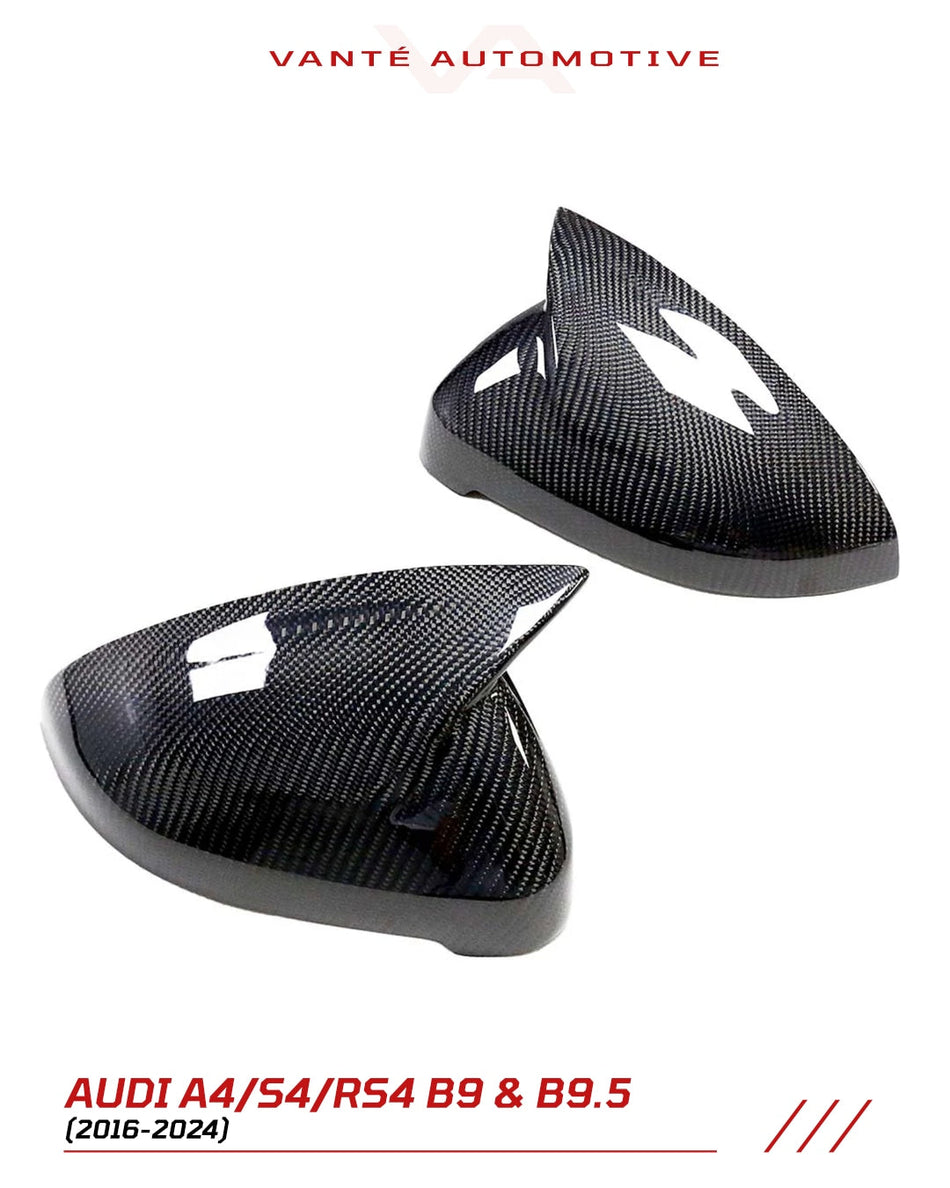 Audi A4/S4/RS4 B9 and B9.5 Carbon Fibre Mirror Caps Covers