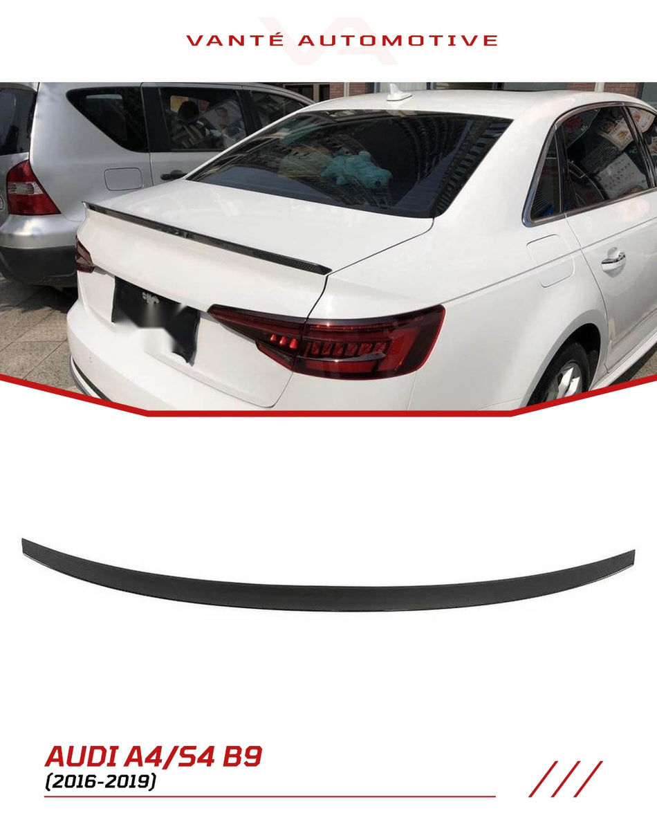 Audi A4 B9 Carbon Fibre S4 Rear Trunk Spoiler