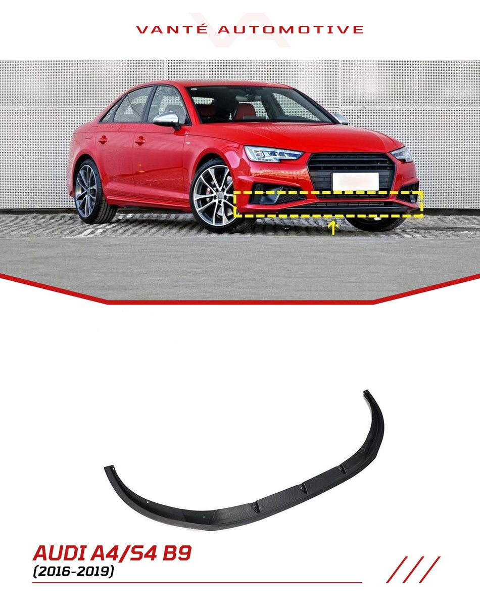 Audi A4 S-Line / S4 B9 Carbon Fibre Front Bumper Lip Splitter