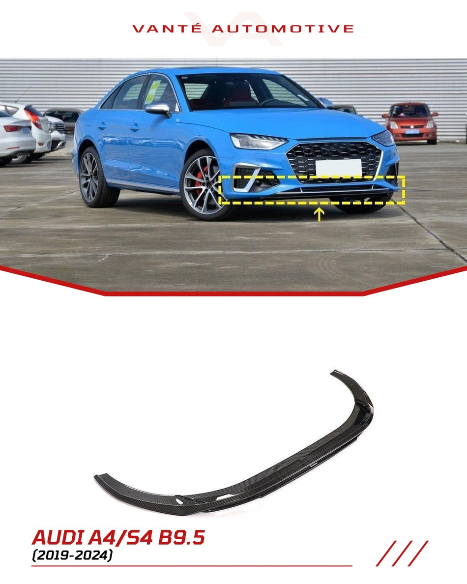 Audi A4 S-Line / S4 B9.5 Carbon Fibre Front Lip Splitter