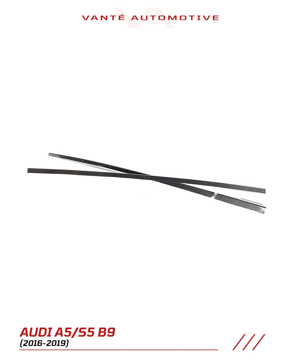 Audi A5 S-Line/S5 B9 Carbon Fibre Side Skirt Extensions