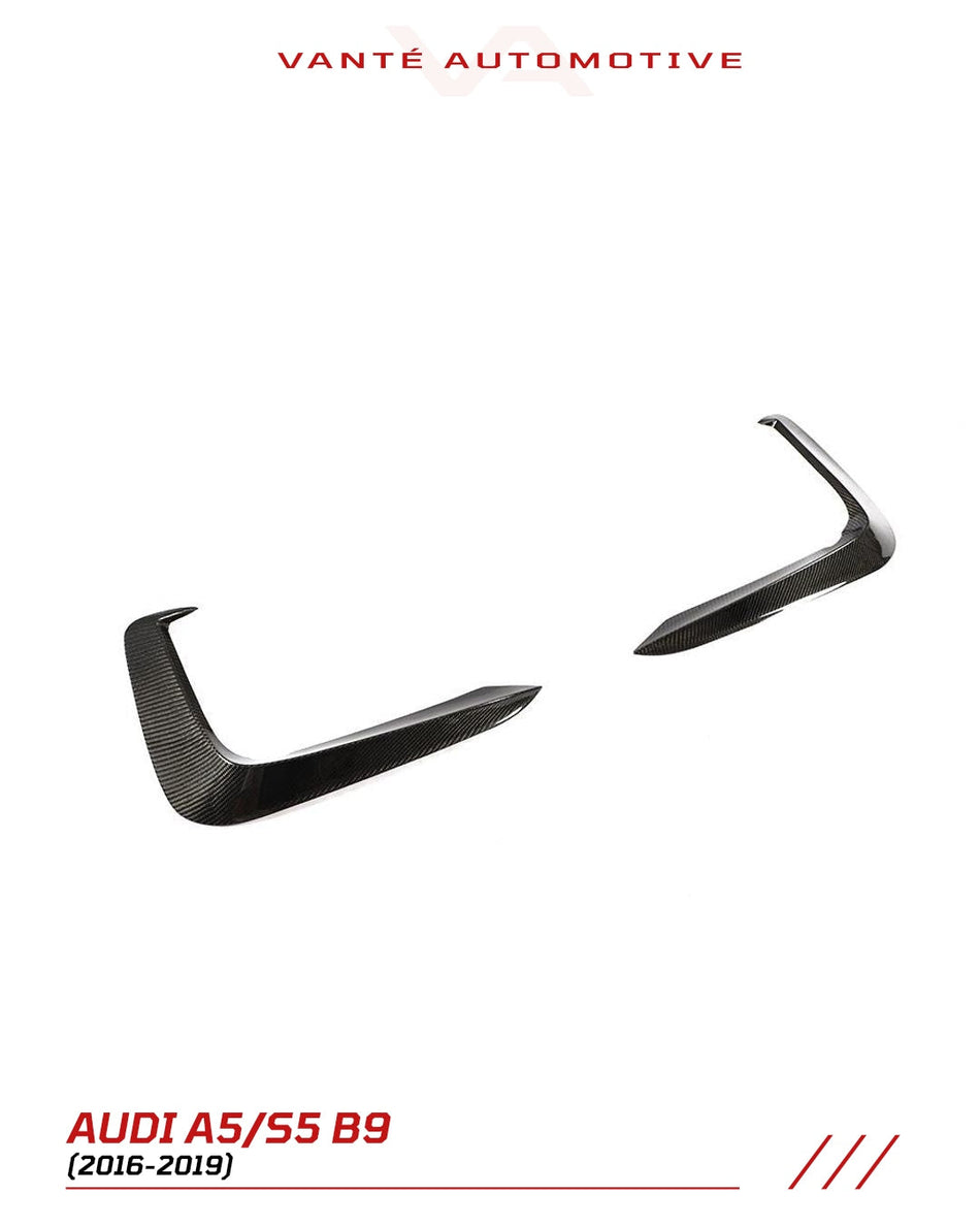 Audi A5 S-Line/S5 B9 Carbon Fibre Front Bumper Fins