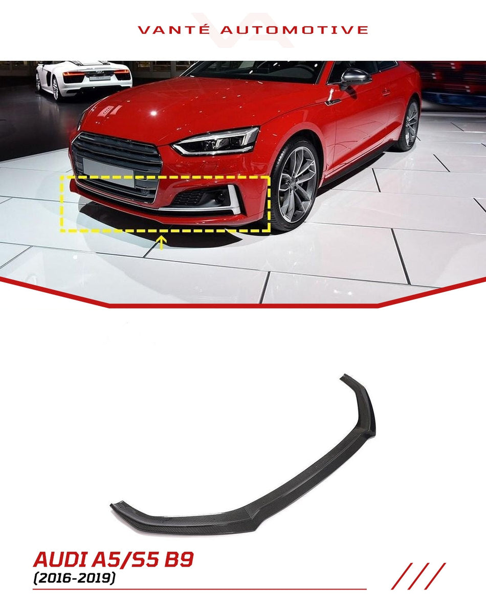 Audi A5 S-Line/S5 B9 Carbon Fibre Front Lip Splitter