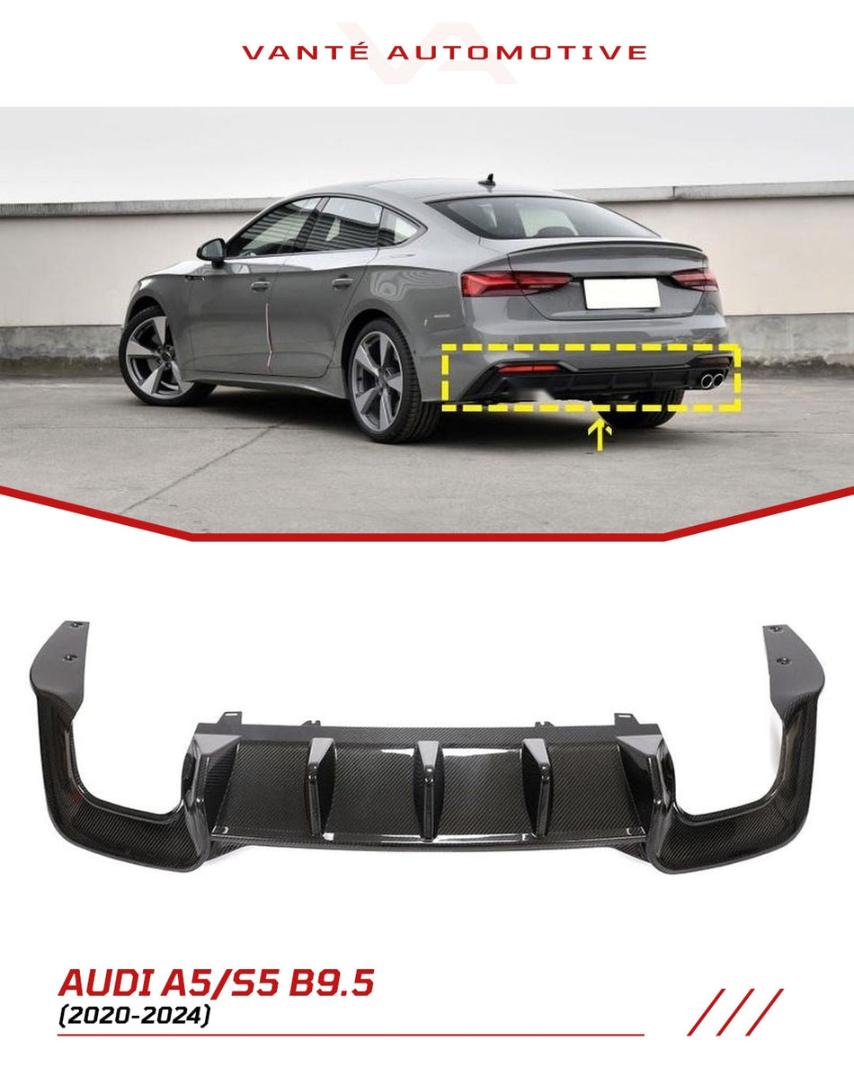 Audi A5 S-Line/S5 B9.5 Carbon Fibre Rear Bumper Diffuser