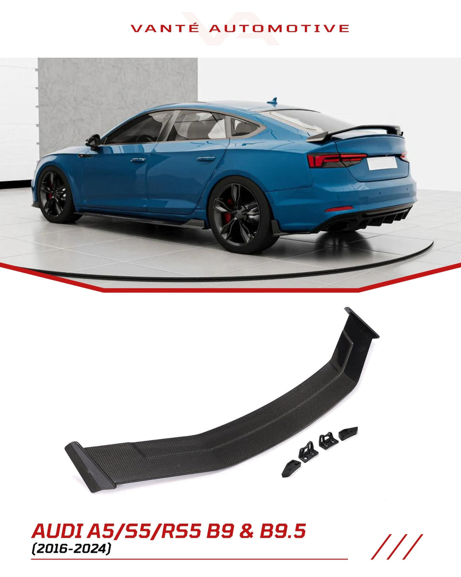 Audi A5 S5 RS5 B9 and B9.5 Dry Carbon Fibre Rear Trunk Spoiler