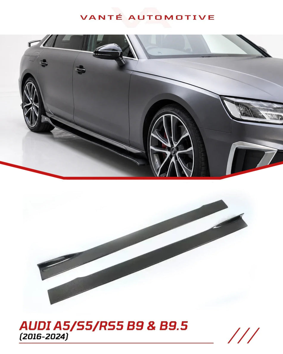 Audi A4/S4/RS4/A5/S5/RS5 B9 and B9.5 Carbon Fibre Side Skirts