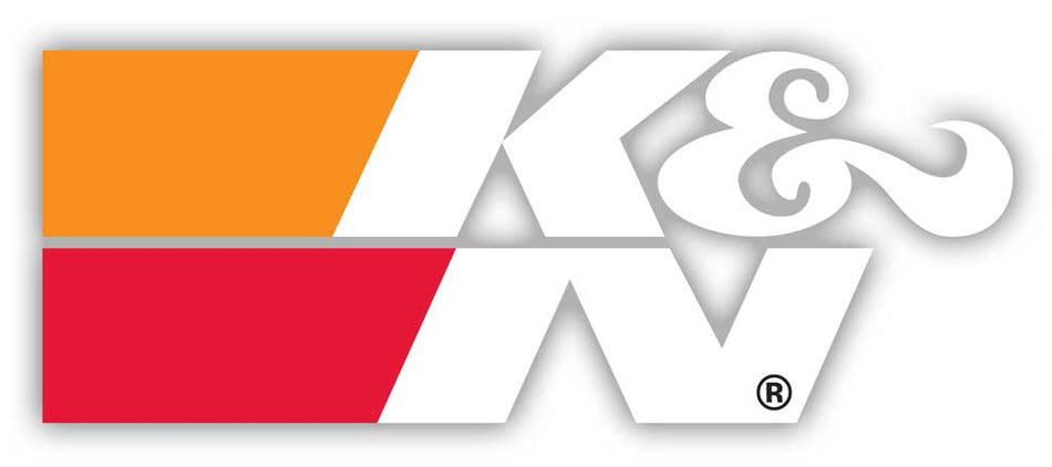 K&N Decal/Sticker White Large (89-16181)