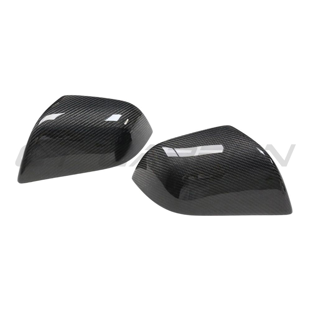 TESLA MODEL 3 2017-2023 CARBON FIBRE MIRRORS-Accessories-CT CARBON-CT Carbon - High-quality carbon fiber and gloss black aerodynamic parts for premium sports and luxury vehicles.