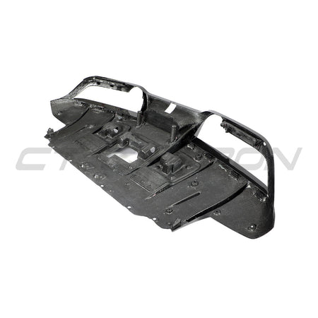 FERRARI F8 2019-2023 CARBON FIBRE DIFFUSER-Diffuser-CT CARBON-CT Carbon - High-quality carbon fiber and gloss black aerodynamic parts for premium sports and luxury vehicles.