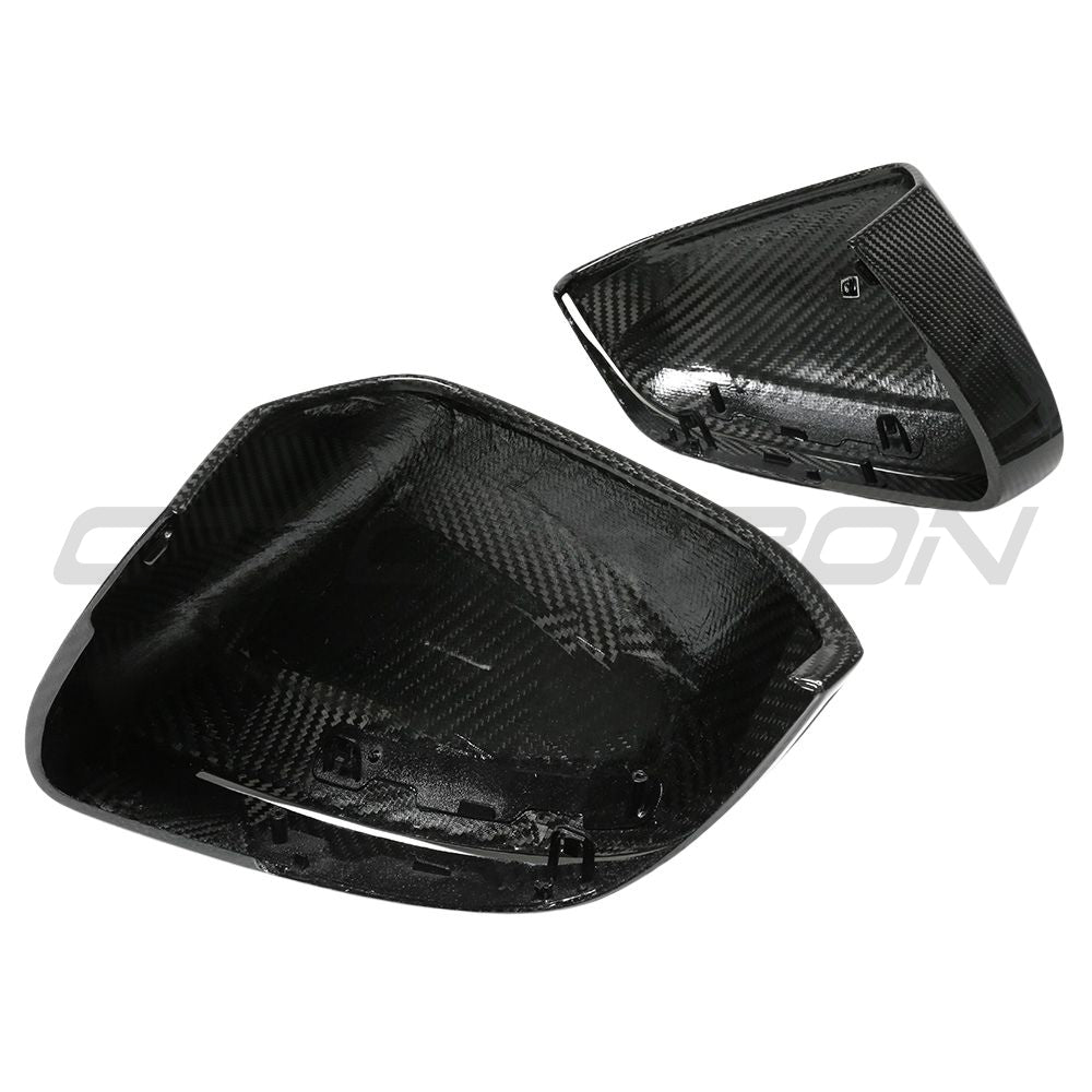 BMW M5 G90, 5 SERIES & i5 M60 G60 PRE-PREG CARBON FIBRE MIRRORS V2 - LHD-Accessories-CT CARBON-CT Carbon - High-quality carbon fiber and gloss black aerodynamic parts for premium sports and luxury vehicles.