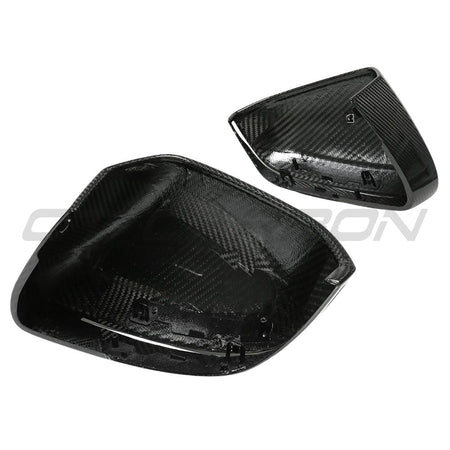 BMW M5 G90, 5 SERIES & i5 M60 G60 PRE-PREG CARBON FIBRE MIRRORS V2 - LHD-Accessories-CT CARBON-CT Carbon - High-quality carbon fiber and gloss black aerodynamic parts for premium sports and luxury vehicles.