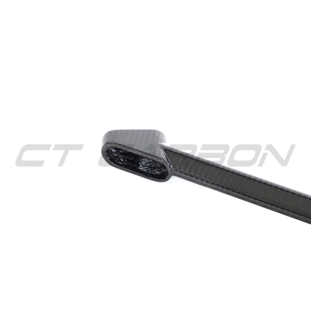 AUDI R8 COUPE 2015-2024 CARBON FIBRE STRUT BRACE-Accessories-CT CARBON-CT Carbon - High-quality carbon fiber and gloss black aerodynamic parts for premium sports and luxury vehicles.