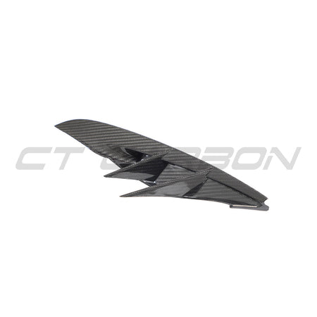 TOYOTA SUPRA 2019+ A90 CARBON FIBRE FRONT BUMPER VENT TRIM-Accessories-CT CARBON-CT Carbon - High-quality carbon fiber and gloss black aerodynamic parts for premium sports and luxury vehicles.