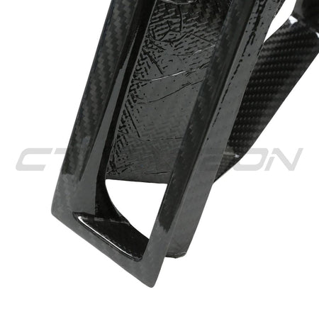 BMW X3M/X4M F97/F98 LCI 2022+ CARBON FIBRE FRONT BUMPER MIDDLE TRIM-Accessories-CT CARBON-CT Carbon - High-quality carbon fiber and gloss black aerodynamic parts for premium sports and luxury vehicles.
