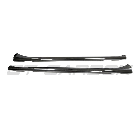 PORSCHE TAYCAN / TAYCAN 4 / TAYCAN 4S / TAYCAN GTS 2019+ CARBON FIBRE SIDE SKIRTS-Side Skirts-CT CARBON-CT Carbon - High-quality carbon fiber and gloss black aerodynamic parts for premium sports and luxury vehicles.