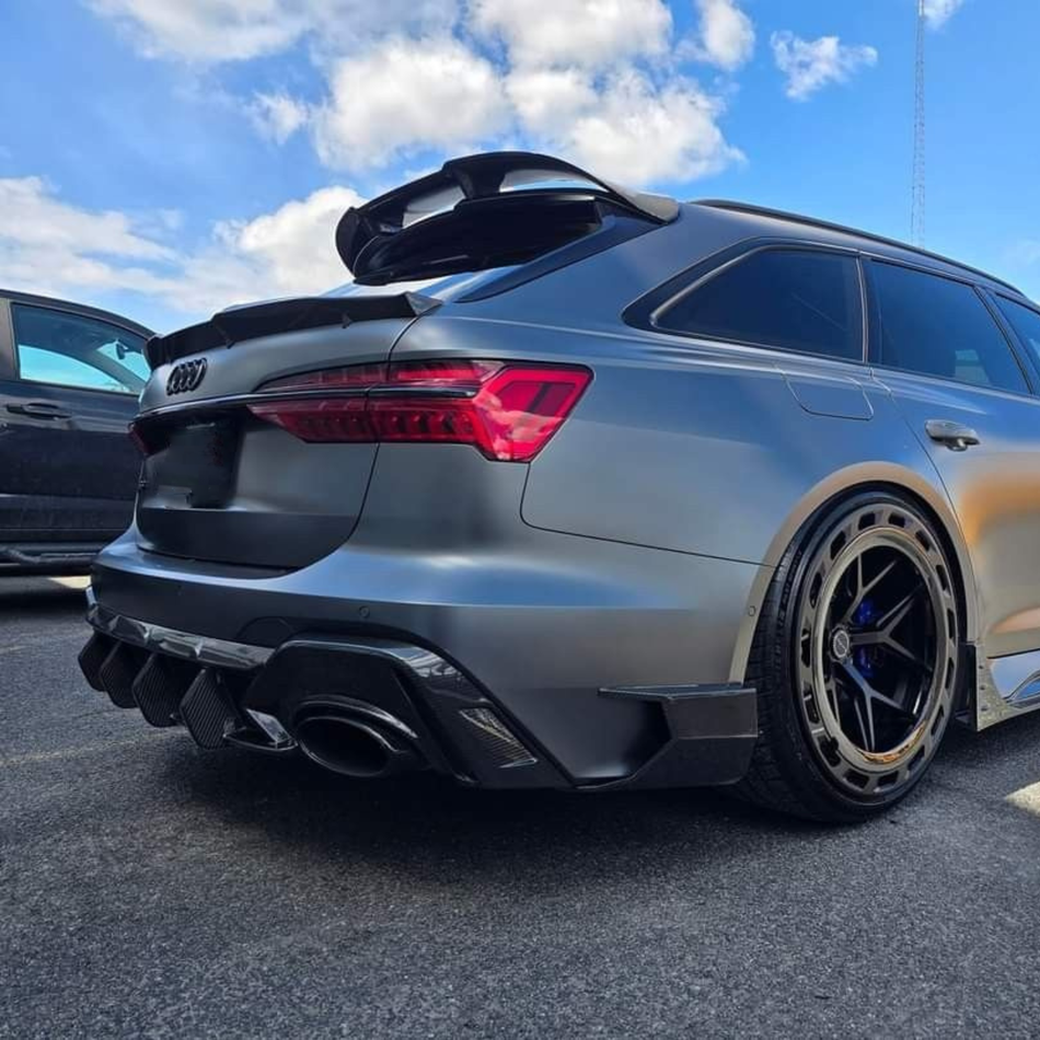 Audi RS6/RS7 C8 Carbon Fiber Rear Bumper Diffuser Lip Splitter