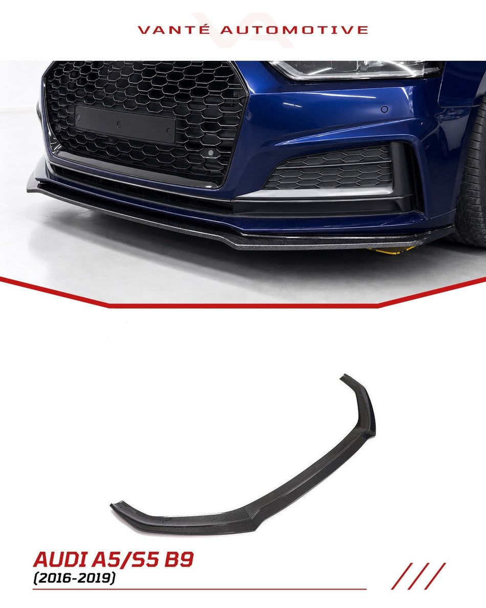 Audi A4 S-Line / S4 B9 Carbon Fibre Front Bumper Lip Splitter
