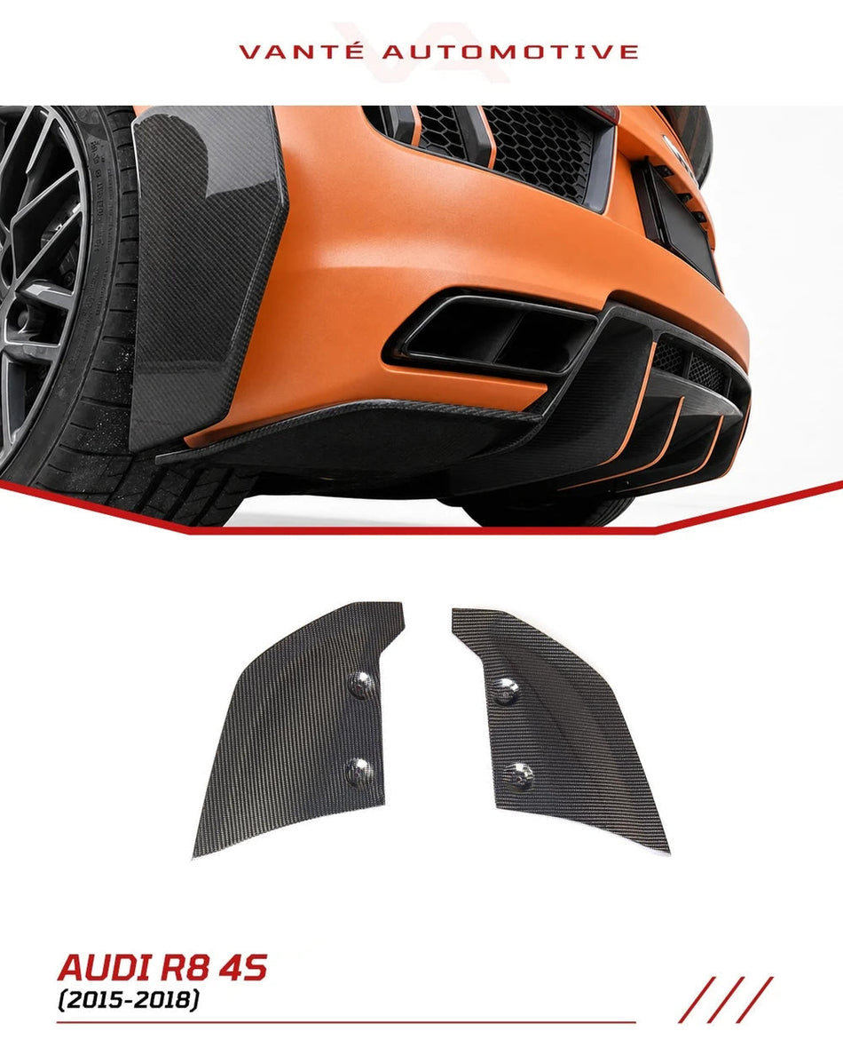 Audi R8 4S Carbon Fiber Rear Bumper Splitter