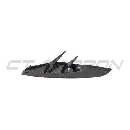 TOYOTA SUPRA 2019+ A90 CARBON FIBRE FRONT BUMPER VENT TRIM-Accessories-CT CARBON-CT Carbon - High-quality carbon fiber and gloss black aerodynamic parts for premium sports and luxury vehicles.